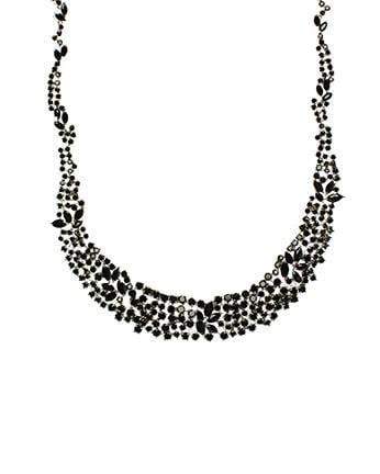 CZ by Kenneth Jay Lane - Black CZ Collar Necklace in Black