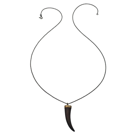 Kiss Necklace - Black Horn