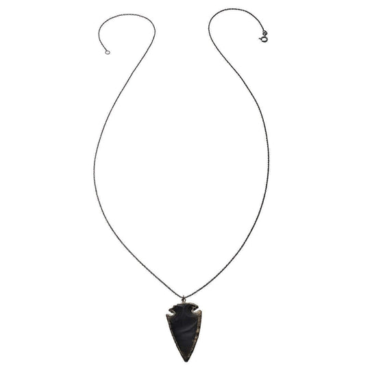 Heather Hawkins - Kiss Necklace - Obsidian Arrowhead