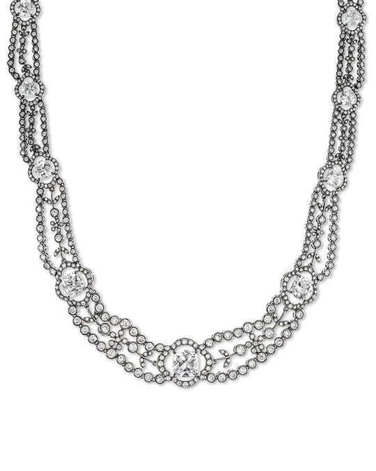 CZ By Kenneth Jay Lane - Imperial Collar Necklace In Silver