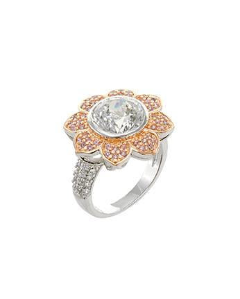 CZ by Kenneth Jay Lane - Daisy Ring in Pink