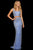 Sherri Hill - 52686 Two Piece Beaded Scoop Neck Fitted Dress In Blue and Purple
