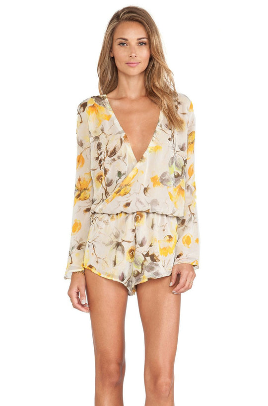 Kennedy Romper | Yellow Floral