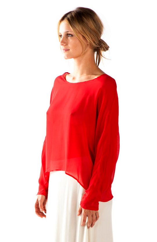 Korcula Blouse | Cherry Red