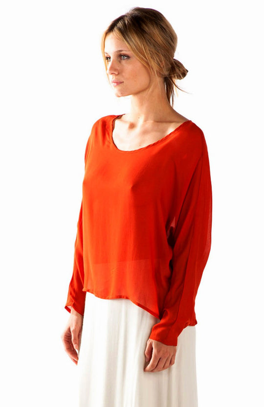 Korcula Blouse | Fire Orange