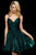Sherri Hill - 53110 Ruched Open Back Short Dress In Green