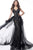 Jovani - 62635 Sequined Halter Strap with Sheer Overskirt In Black and Neutral