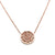 18k Rose Gold Necklace with 15mm Diamond Signature Logo Pendant