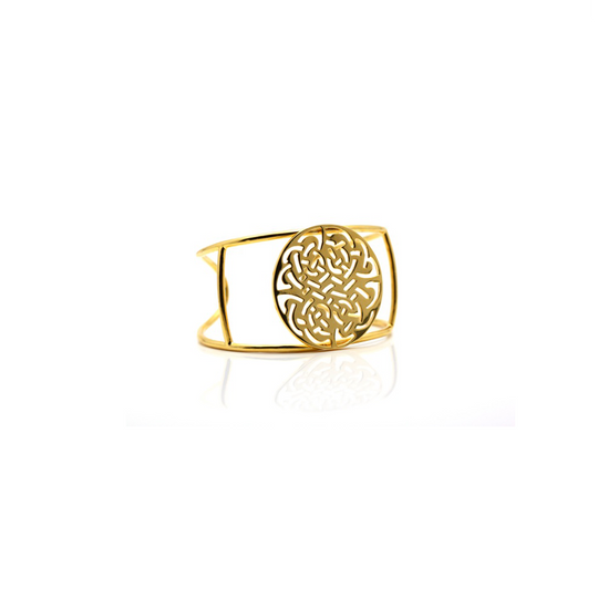18k Yellow Gold Signature Logo Cuff