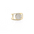 18k Yellow Gold Signature Logo Cuff with Diamond