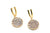 Signature Logo Earrings in 18k Yellow Gold with Diamonds
