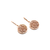 Signature Logo Earrings in 15mm with Diamond in 18k Yellow Gold