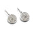 Signature Logo Earrings in 15mm with Diamond in 18k White Gold