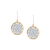Tresor Collection - Signature Logo Diamond Earrings 18k Yellow Gold
