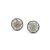 Tresor Collection - Signature Logo Diamond Stud Earrings in 18k White Gold