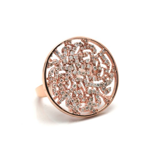 Tresor Collection - Diamond Logo Ring In 18K Gold