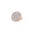 Diamond Logo Ring In 18K Rose Gold