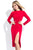 Rachel Allan LBD - L1087 Embellished High Sheath Dress in Red