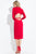 Rachel Allan LBD - L1087 Embellished High Sheath Dress in Red