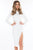 Rachel Allan LBD - L1087 Embellished High Sheath Dress in White