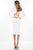 Rachel Allan LBD - L1087 Embellished High Sheath Dress in White