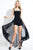 Rachel Allan LBD - L1095 Sleeveless Romper with Chiffon Overlay in Black