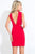 Rachel Allan LBD - L1105 Sleeveless High Sheath Dress in Red