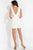 Rachel Allan LBD - L1105 Sleeveless High Sheath Dress in White