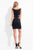Rachel Allan LBD - L1153 Embellished Bateau Sheath Dress in Black