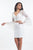 Rachel Allan LBD - L1158 Two Piece Lace V-neck Sheath Dress in White