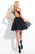 Rachel Allan LBD - L1159 Pleated Halter A-line Dress in Black