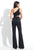 Rachel Allan LBD - L1161 Embellished Asymmetric Jumpsuit in Black