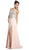 Beaded Sweetheart Jersey Gown with Slit
