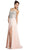 Beaded Sweetheart Jersey Gown with Slit