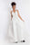 Rachel Allan - L1176 Plunging Halter Jumpsuit with Overlay in White