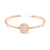 Signature Logo Bangle with Diamonds in 18k Rose Gold