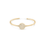 Signature Logo Bangle with Diamonds in 18k Rose Gold