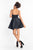 Rachel Allan - L1207 Beaded Sweetheart Romper With Satin Overskirt in Black