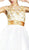 Gold Beaded Applique Ballgown