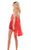 Rachel Allan LBD - L1237 Strapless Lace Romper With Overlay In Red