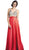 Bedazzled Sleeveless Deep V Neckline Prom Dress