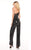 Rachel Allan LBD - L1261 Sequined Asymmetric Neck Jumpsuit In Black