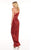 Rachel Allan LBD - L1261 Sequined Asymmetric Neck Jumpsuit In Red