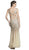 Jewel Embellished Cutout Back Evening Dress