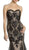 Long Embellished Strapless Mermaid Evening Dress