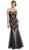 Long Embellished Strapless Mermaid Evening Dress
