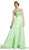 Bedazzled Illusion A-line Evening Dress