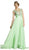 Bedazzled Illusion A-line Evening Dress