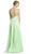 Bedazzled Illusion A-line Evening Dress