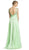 Bedazzled Illusion A-line Evening Dress